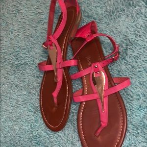 Selling these brown pink and gold sandals